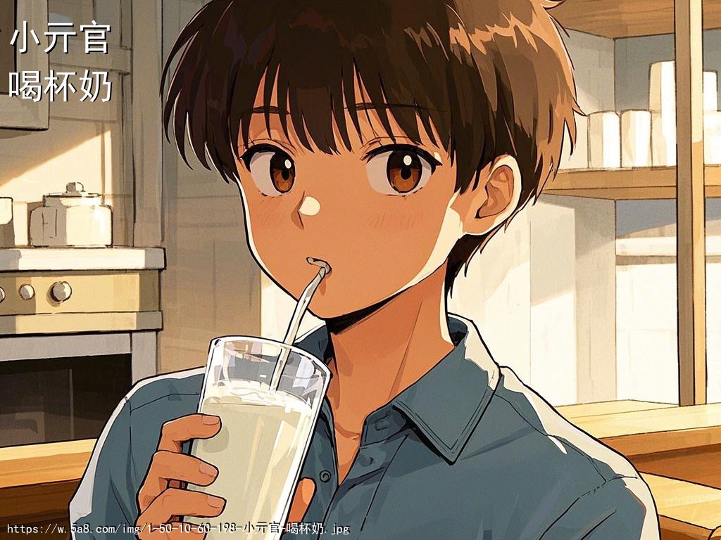 小亓官喝杯奶搞笑图片