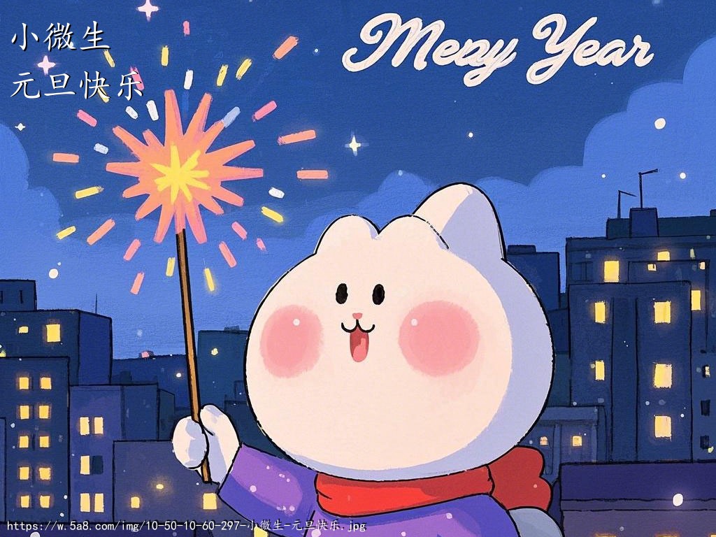 小微生元旦快乐搞笑图片