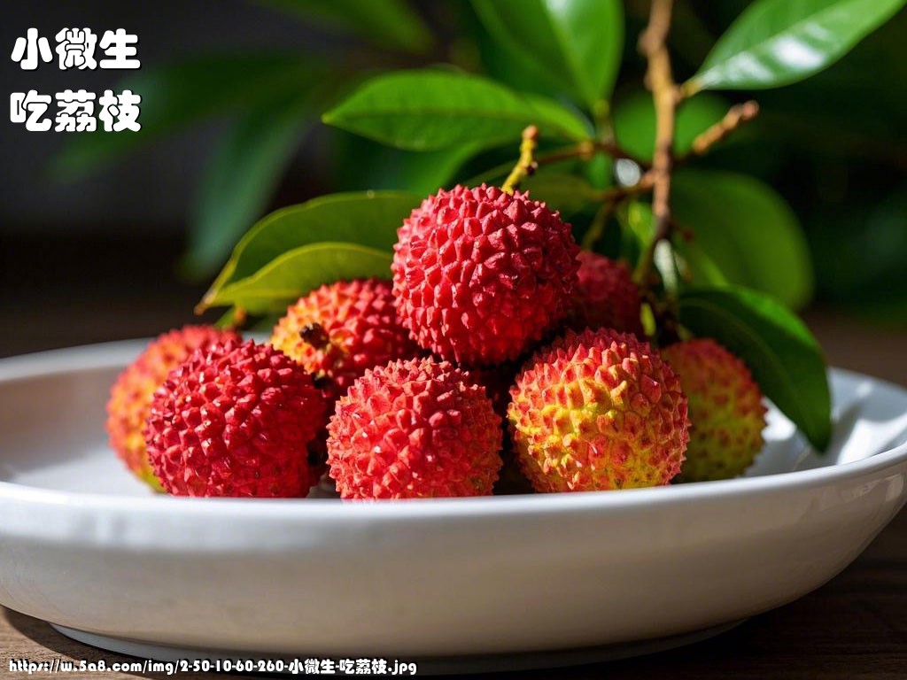 小微生吃荔枝搞笑图片