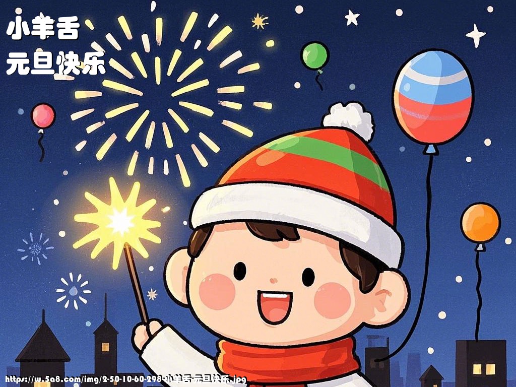 小羊舌元旦快乐搞笑图片