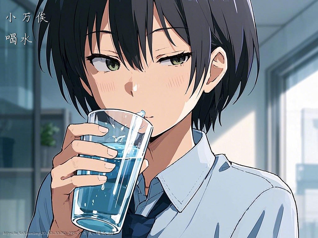 小万俟喝水搞笑图片