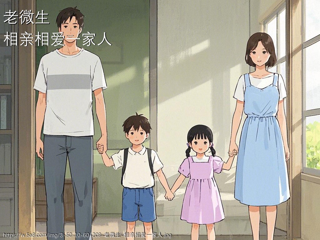老微生相亲相爱一家人搞笑图片
