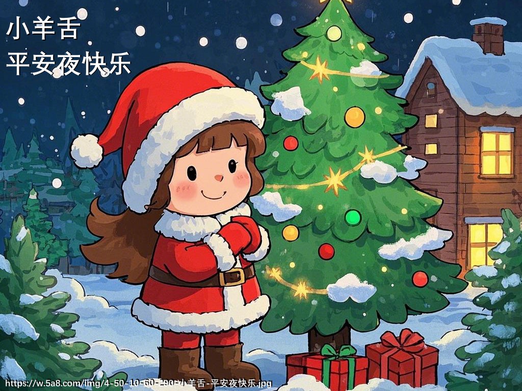 小羊舌平安夜快乐搞笑图片