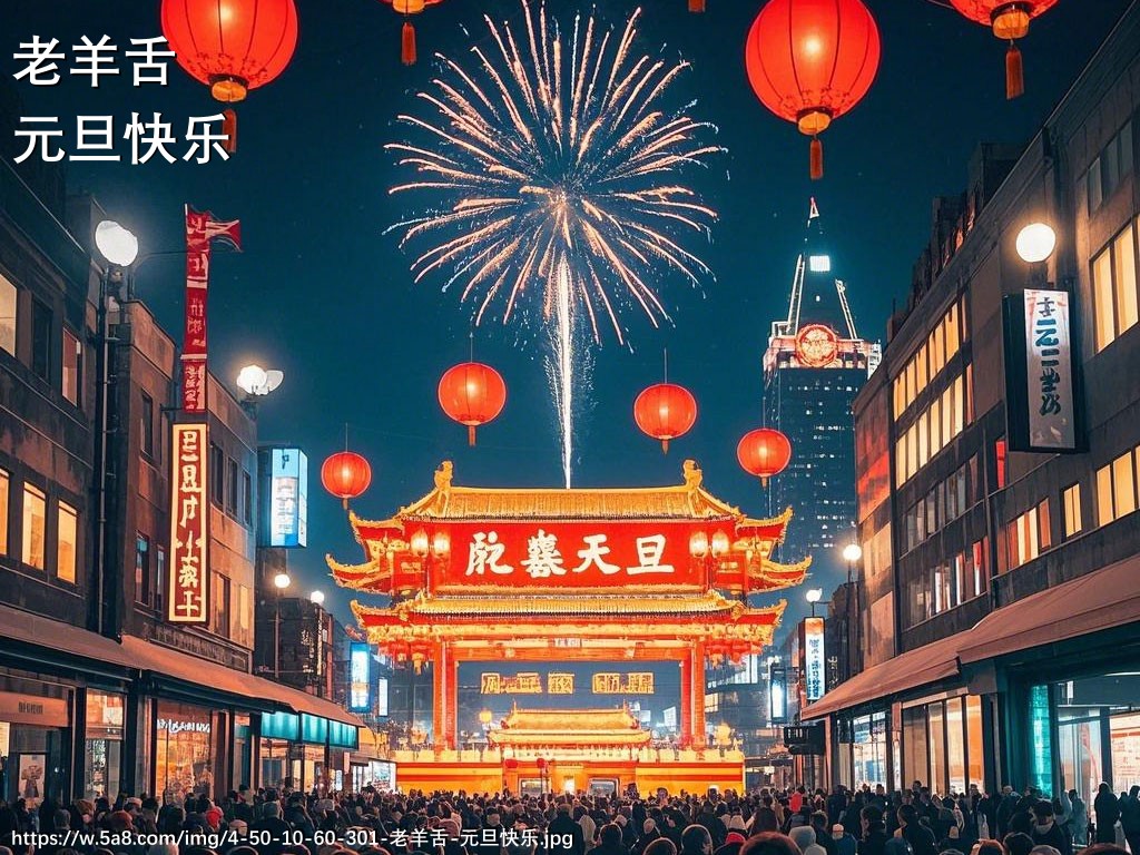 老羊舌元旦快乐搞笑图片
