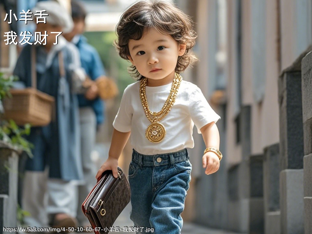 小羊舌我发财了搞笑图片